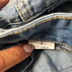 Ripped Blue Jean shorts